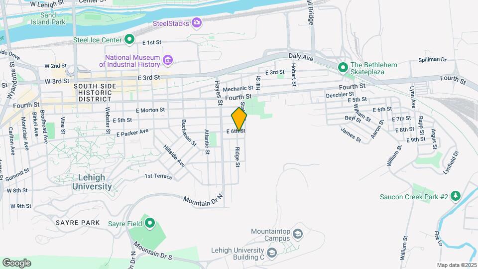 605 Ridge St Map and Location Details