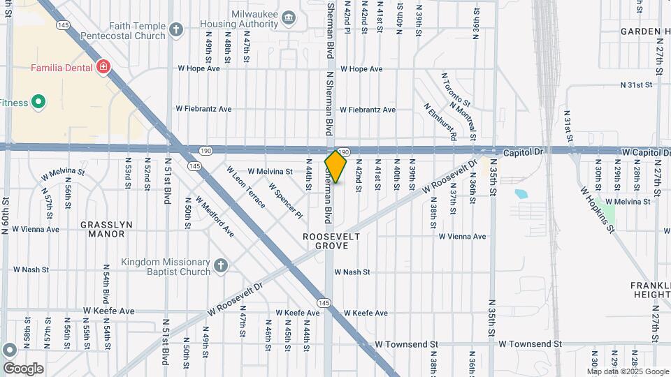 3906 N Sherman Blvd Map and Location Details