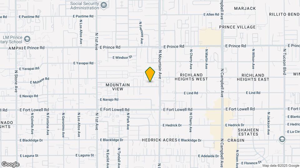 1233 E Halcyon Rd Mapa y Detalles de la Ubicación