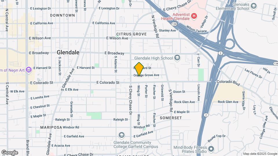 1230 Orange Grove Ave Map and Location Details