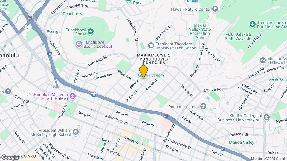 1616 Liholiho St Map and Location Details