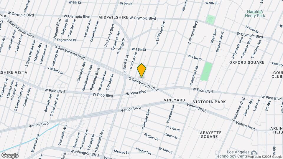 4851 San Vicente Blvd Map and Location Details