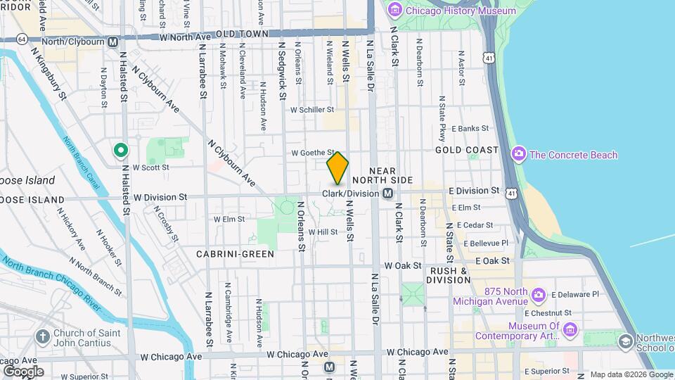 301 W Division St Map and Location Details