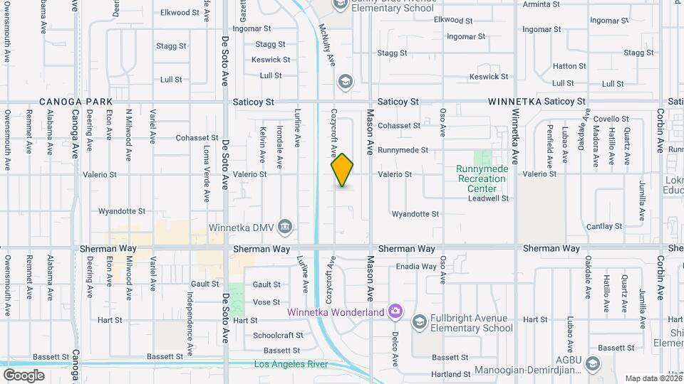20550 Leadwell St Map and Location Details
