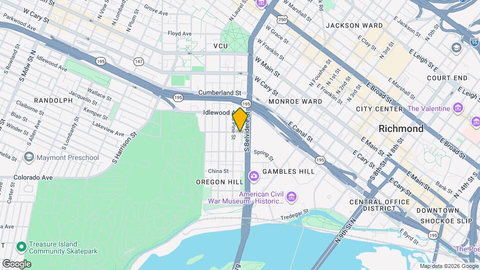 615 Albemarle St Map and Location Details