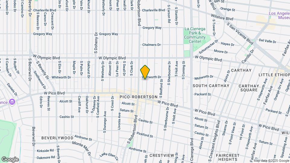 1117 S Wooster St-Unit -1119 1/2 Map and Location Details