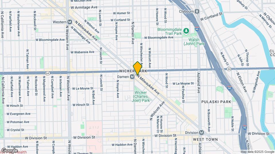1562-1564 N Milwaukee Ave Map and Location Details