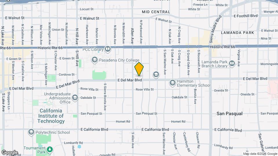 1847 E Del Mar Blvd Map and Location Details