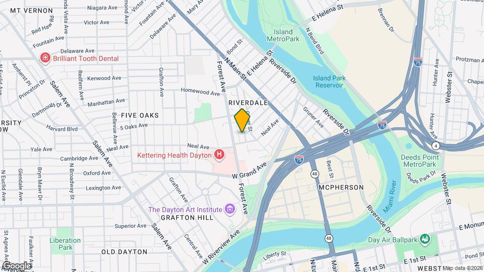 415 Brightwood Ave Map and Location Details