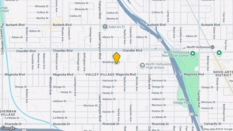 11940 Weddington St, Unit 19 Map and Location Details