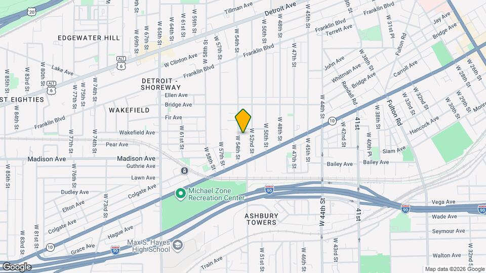 1939 W 54th St Map and Location Details