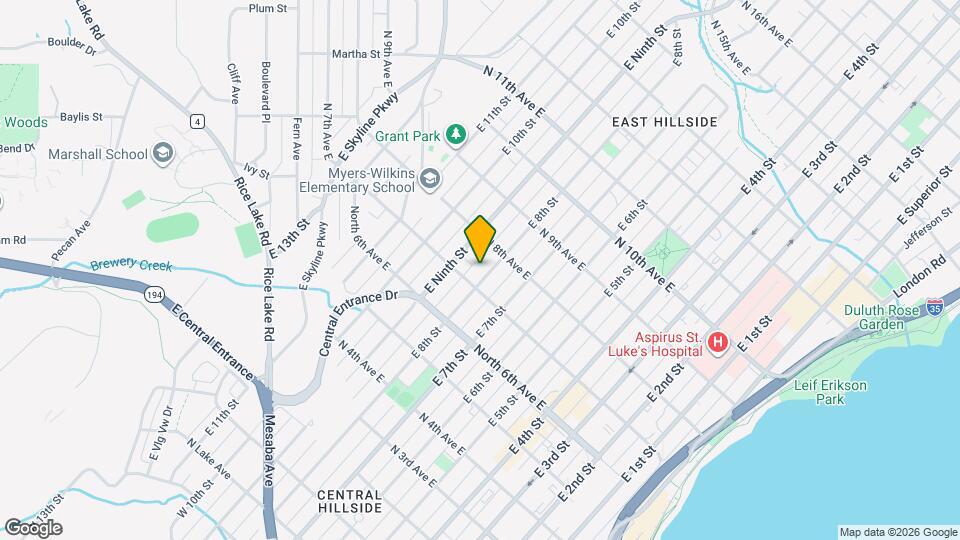 711 E 8th St Map and Location Details