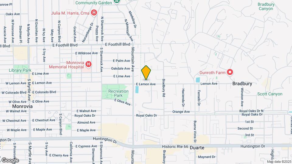 945 E Lemon Ave Map and Location Details