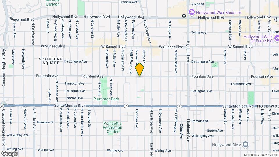 1252 N Formosa Ave Map and Location Details