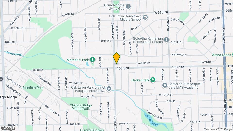 10241 Central Ave, Unit 1b Map and Location Details