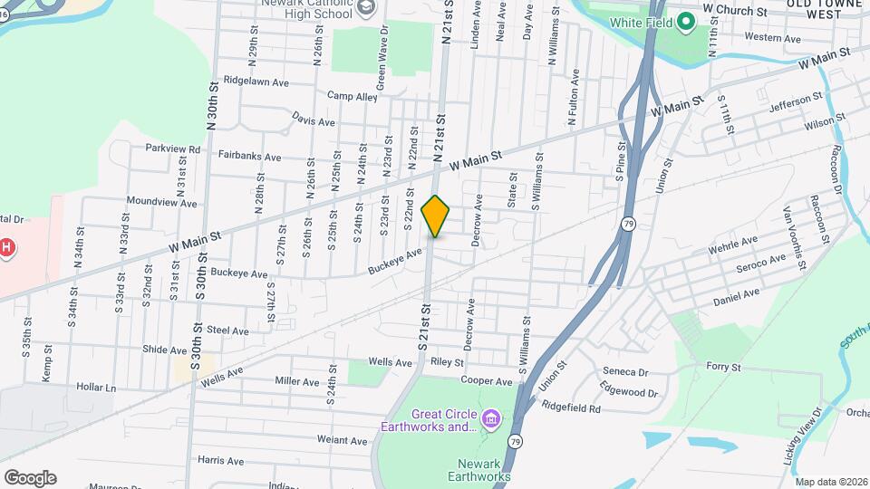 90 S 21st St Map and Location Details