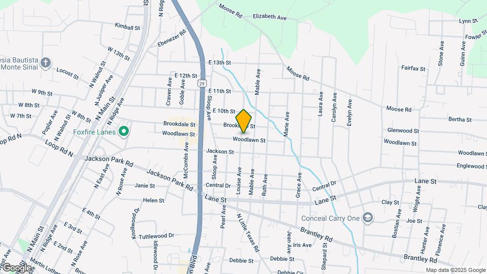 1101 Woodlawn St Map and Location Details