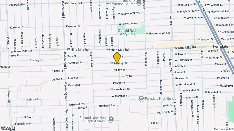 1517 W Saratoga St Map and Location Details