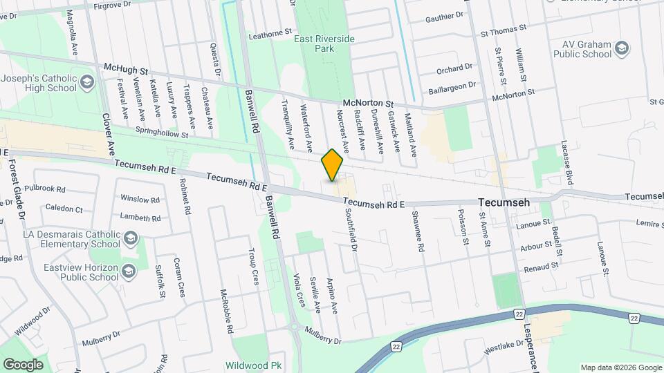 11822 Tecumseh Rd E, Unit 105 Map and Location Details