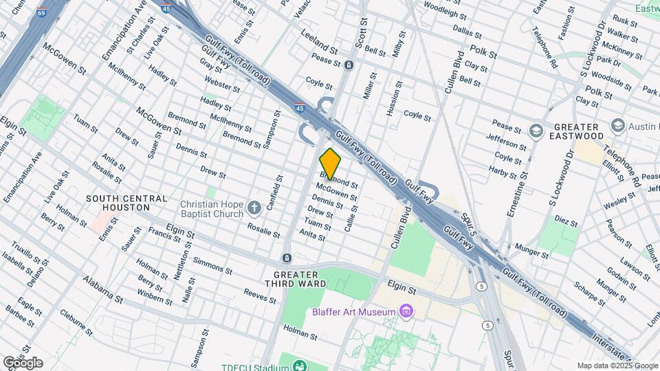 3605 McGowen St Map and Location Details