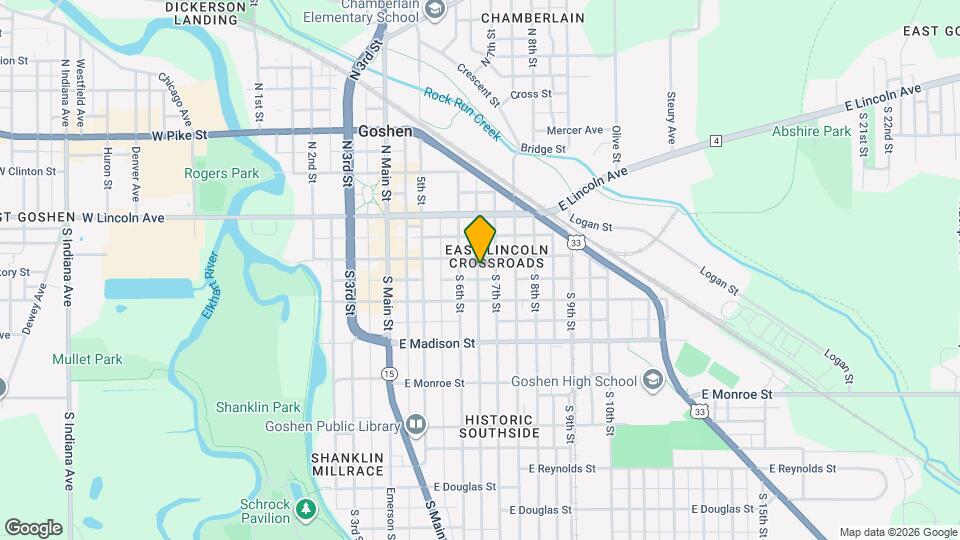 312-1/2 E Washington St Map and Location Details