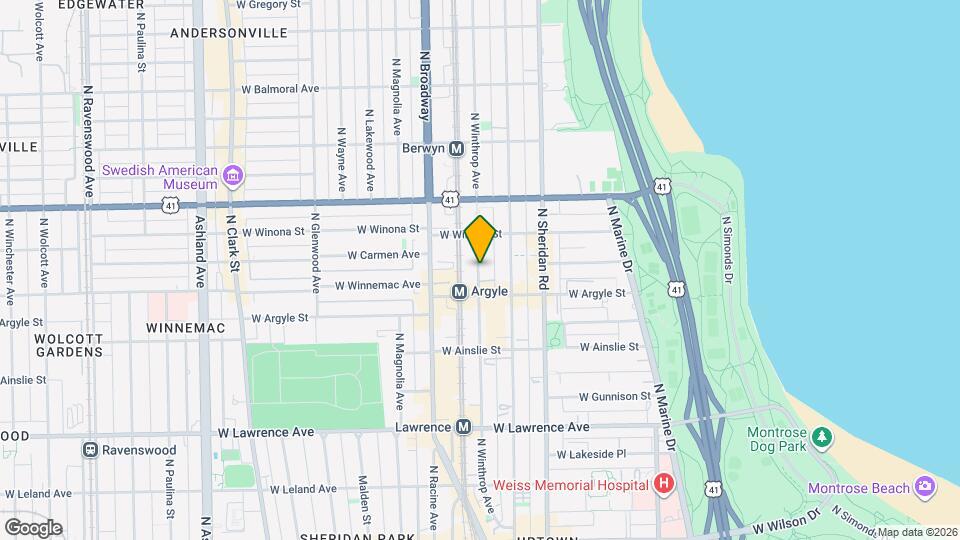 5024 N Winthrop Ave Map and Location Details