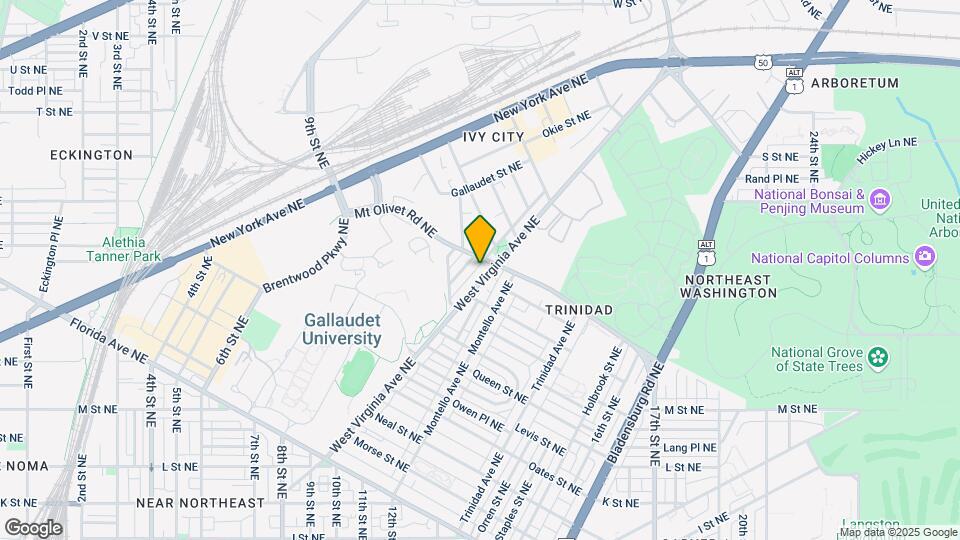 1716 West Virginia Ave NE Map and Location Details