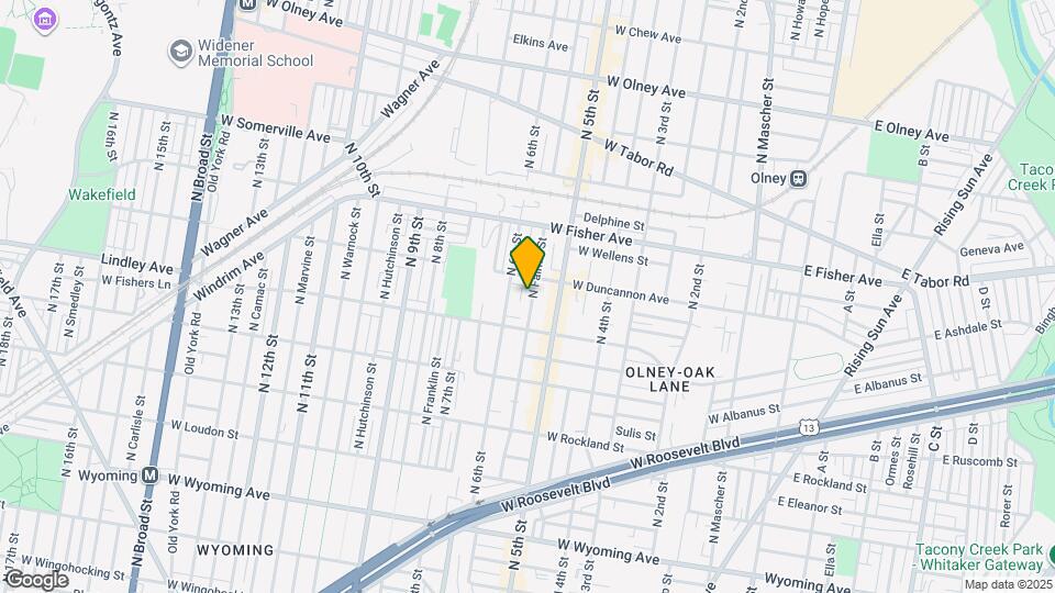 5140 N Fairhill St Map and Location Details