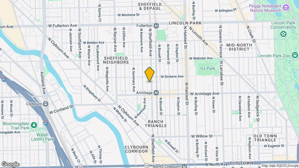 2034 N Sheffield Ave Map and Location Details