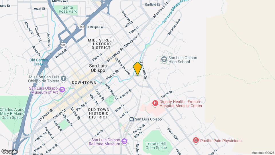 1331 Pismo St Map and Location Details