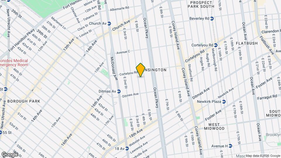 597 E 4th St Map and Location Details