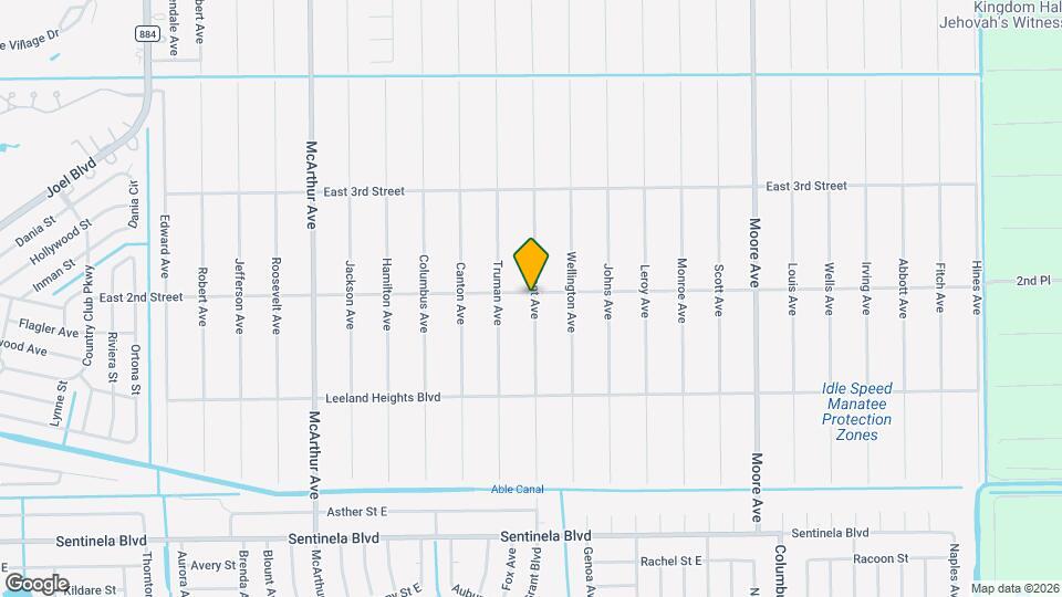 3306 East 2nd Street Map and Location Details
