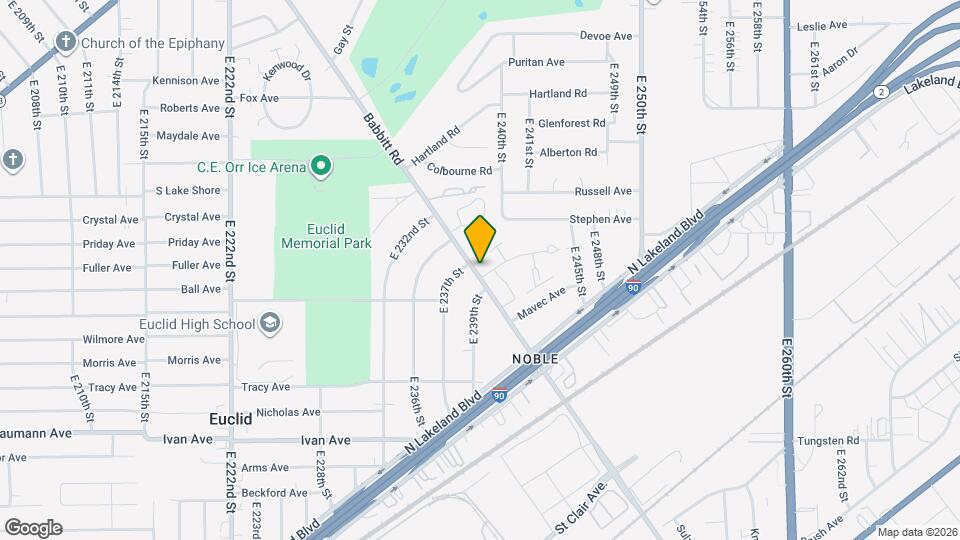 815 Babbitt Rd Map and Location Details