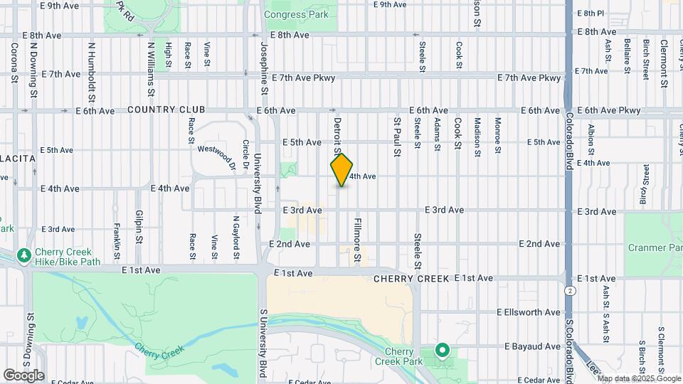 350 Detroit St, Unit 107 Map and Location Details