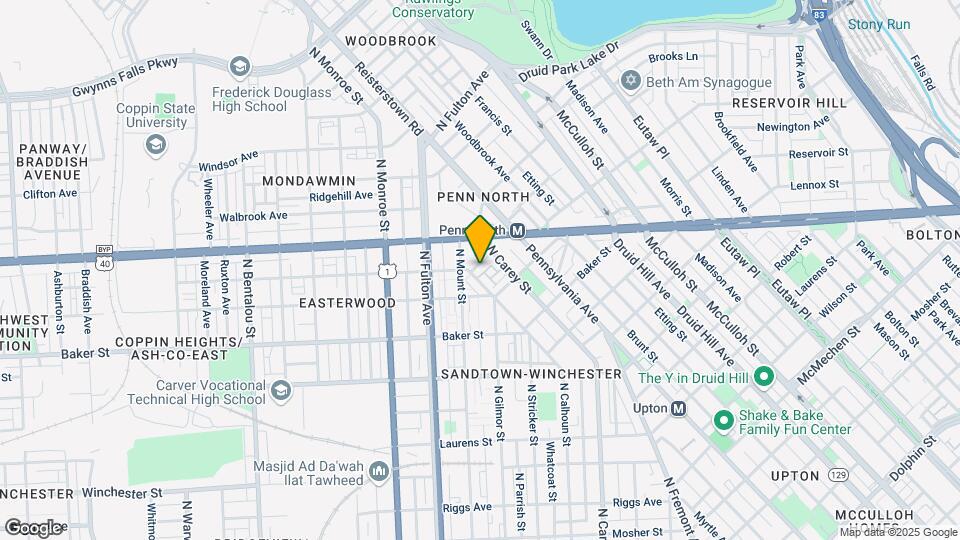 1633 Westwood Ave Mapa y Detalles de la Ubicación