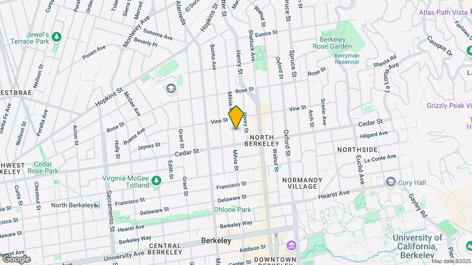 1525 Milvia St Map and Location Details