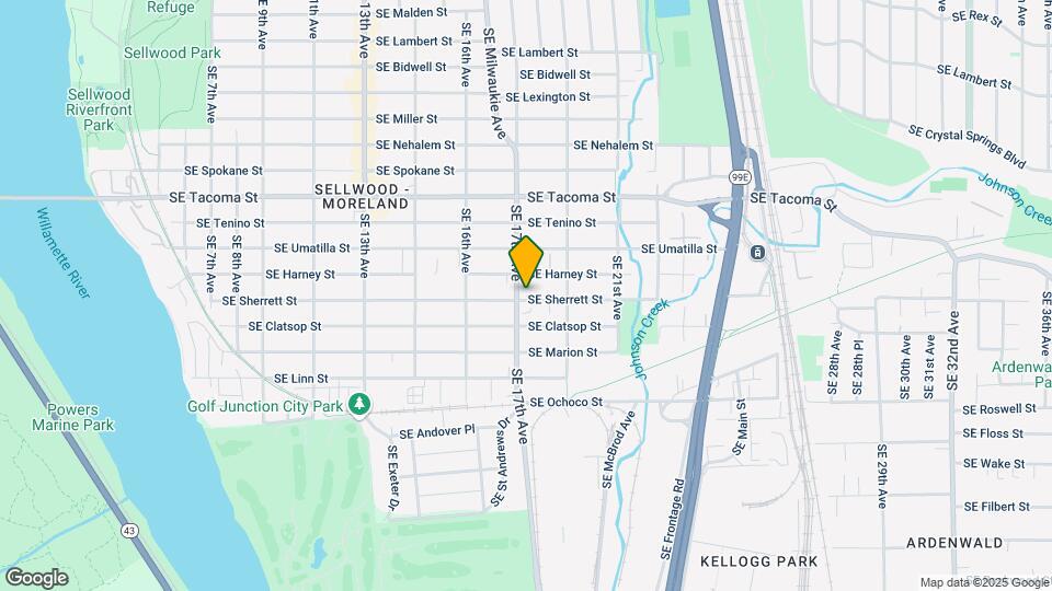 8434 SE 17th Ave Map and Location Details