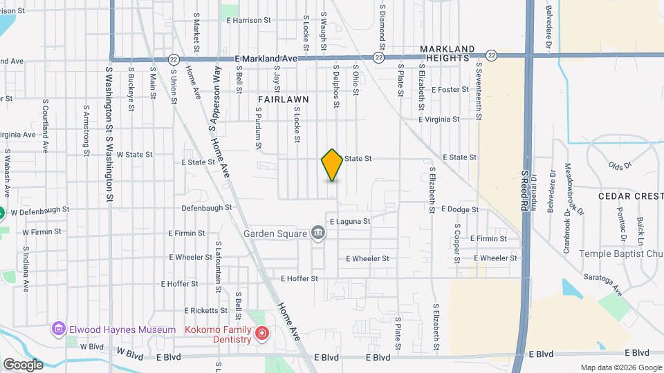 1341 S Delphos St Map and Location Details