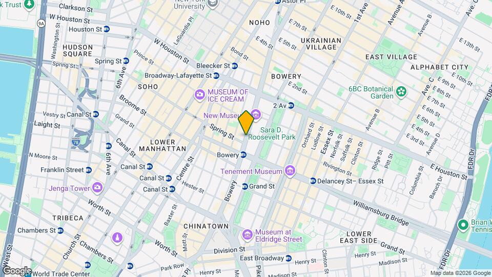 198 Bowery, Unit PH Map and Location Details
