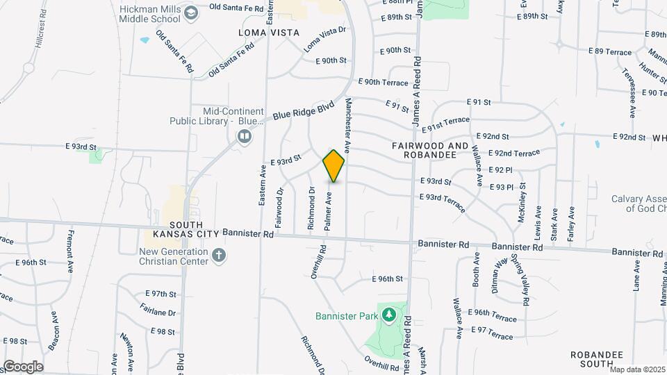 9313 Palmer Ave Map and Location Details