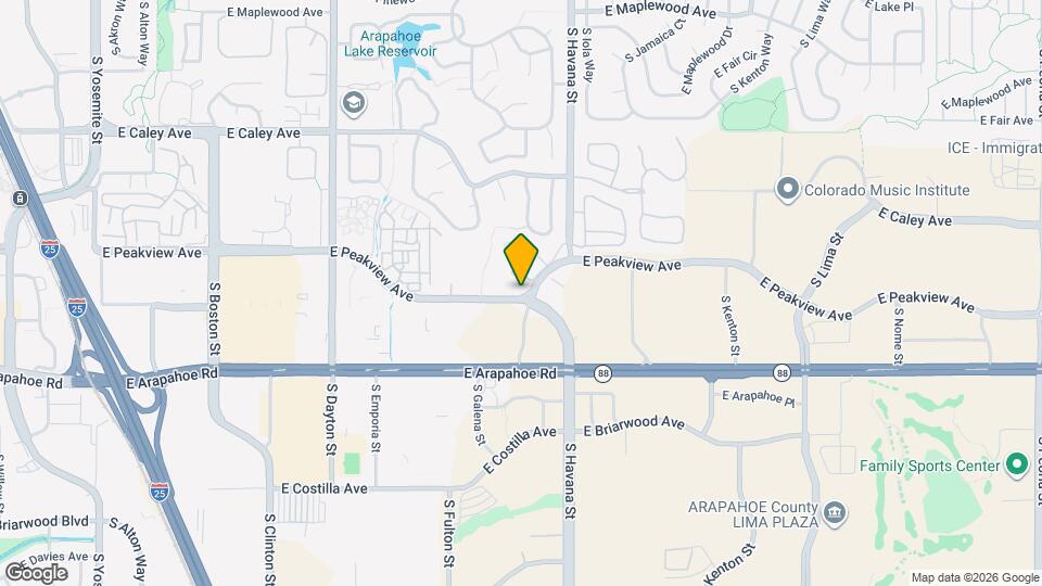 10303 E Peakview Ave Map and Location Details