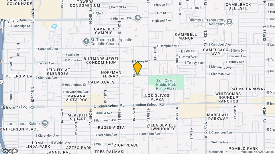 2711 E Glenrosa Ave, Unit 2711 Mapa y Detalles de la Ubicación