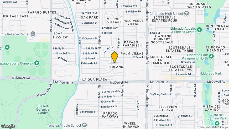 6909 E Granada Rd Map and Location Details