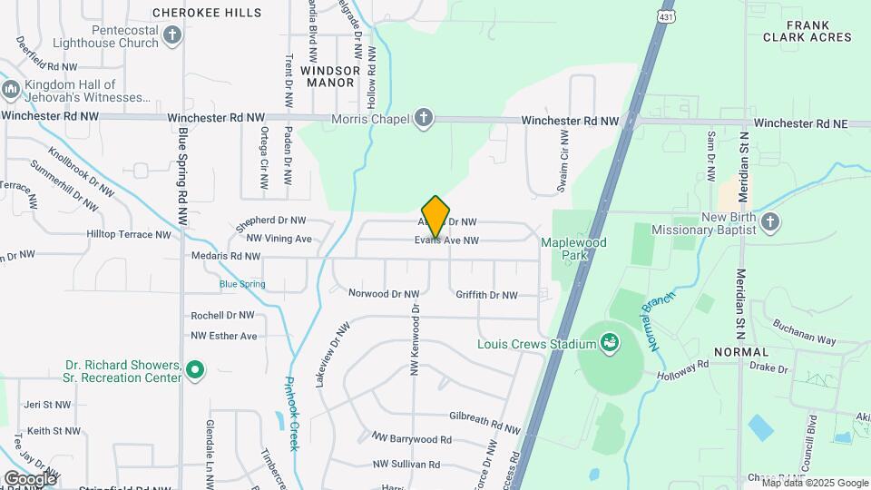 2205 Evans Ave NW Map and Location Details