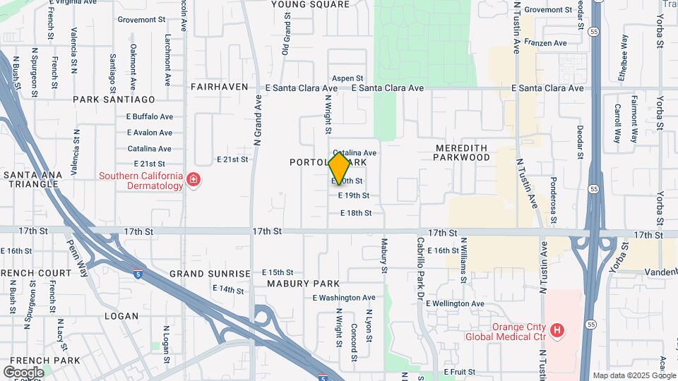 1529 E 19th St Map and Location Details