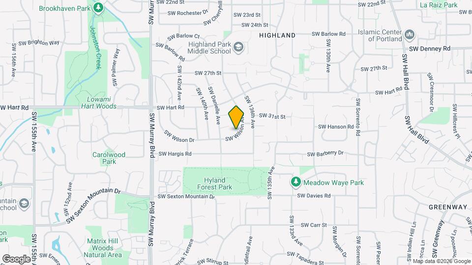 7725 SW Wilson Ave Map and Location Details