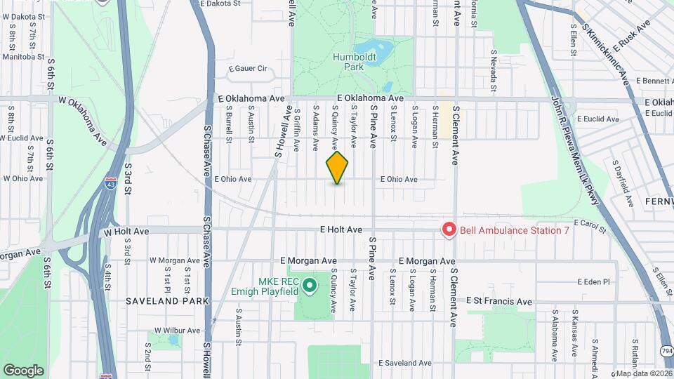 3318 S Quincy Ave Map and Location Details