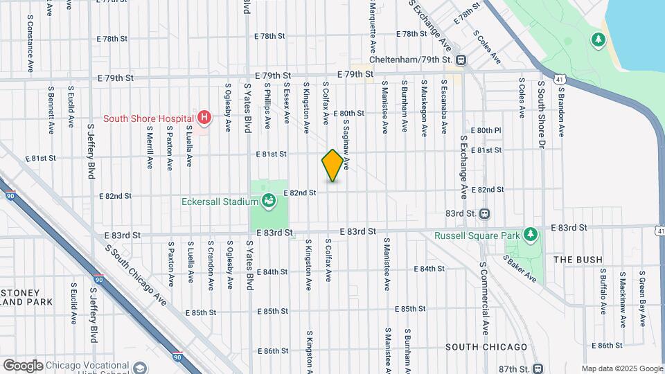 8153 S Colfax Ave Map and Location Details