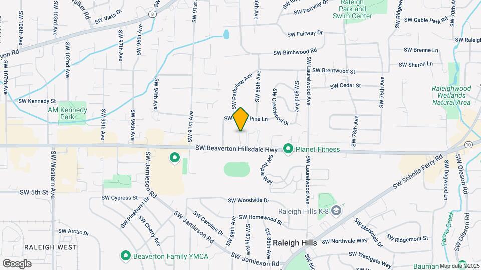 8745 SW Beaverton Hillsdale Hwy Map and Location Details