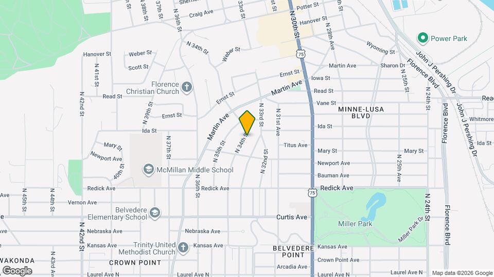 6735 N 34th St Map and Location Details